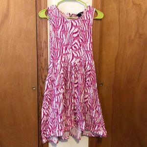 Pink zebra print dress